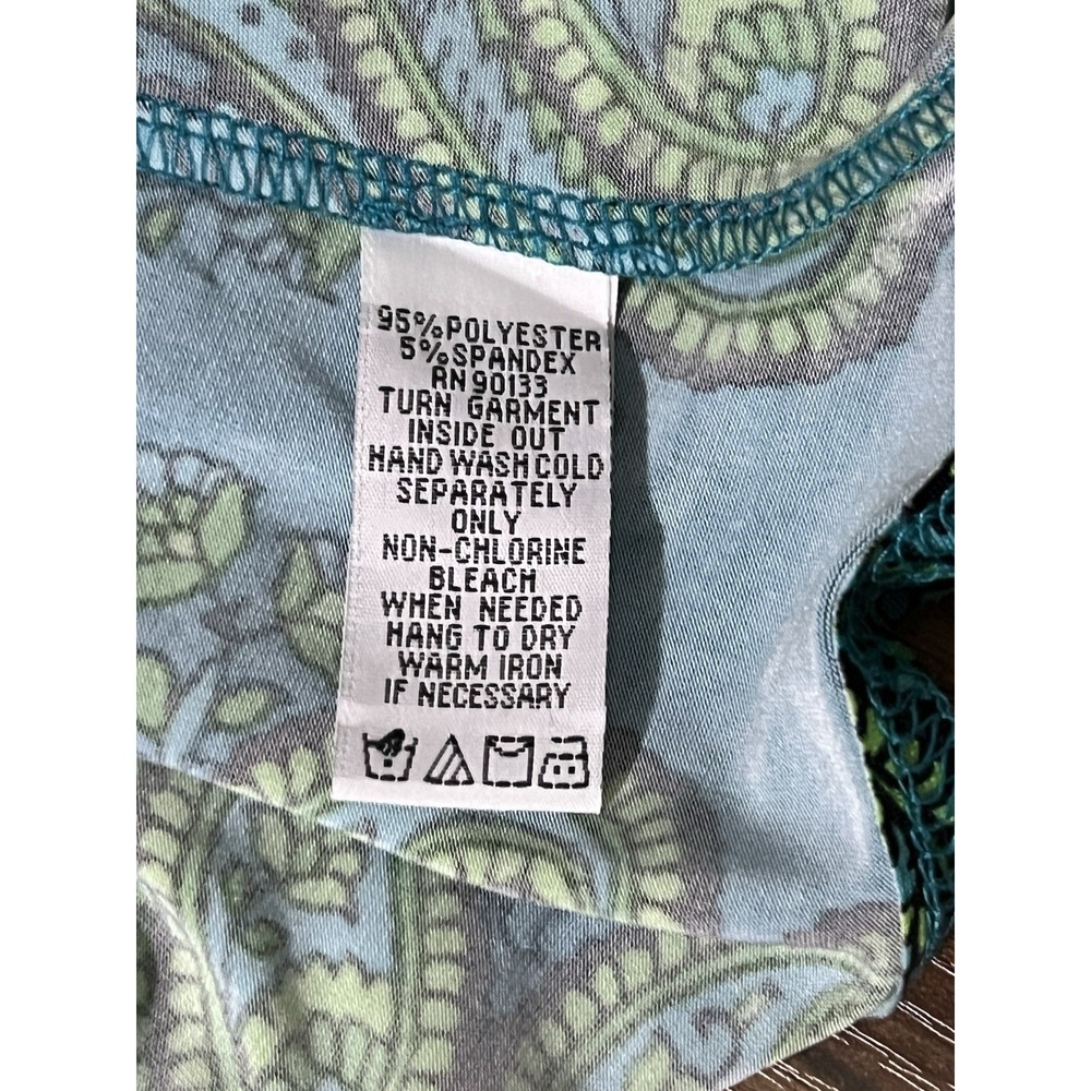 Bob Mackie Teal and Turquoise with green,Paisley design last photo best color! - Picture 4 of 12